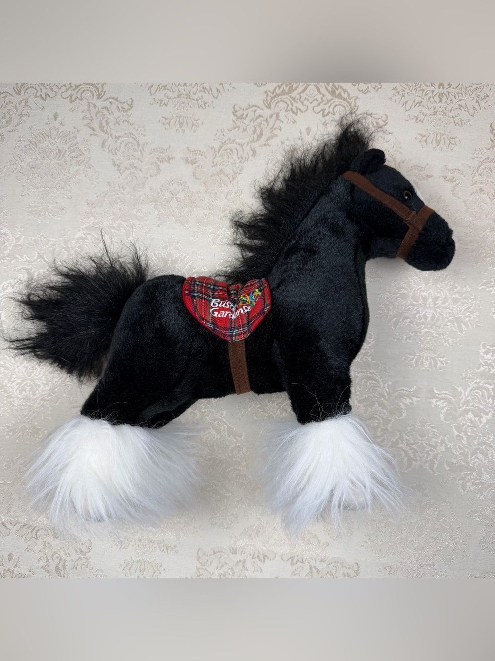 Busch Gardens Horse Plush with Red Plaid Saddle 2016